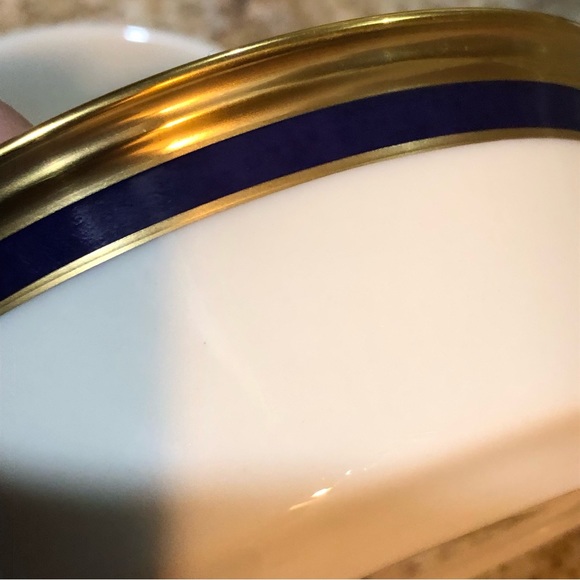 2 Lenox Blue Royale Fruit Dessert Bowls Retired Pattern - Picture 3 of 6